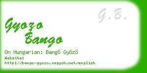 gyozo bango business card